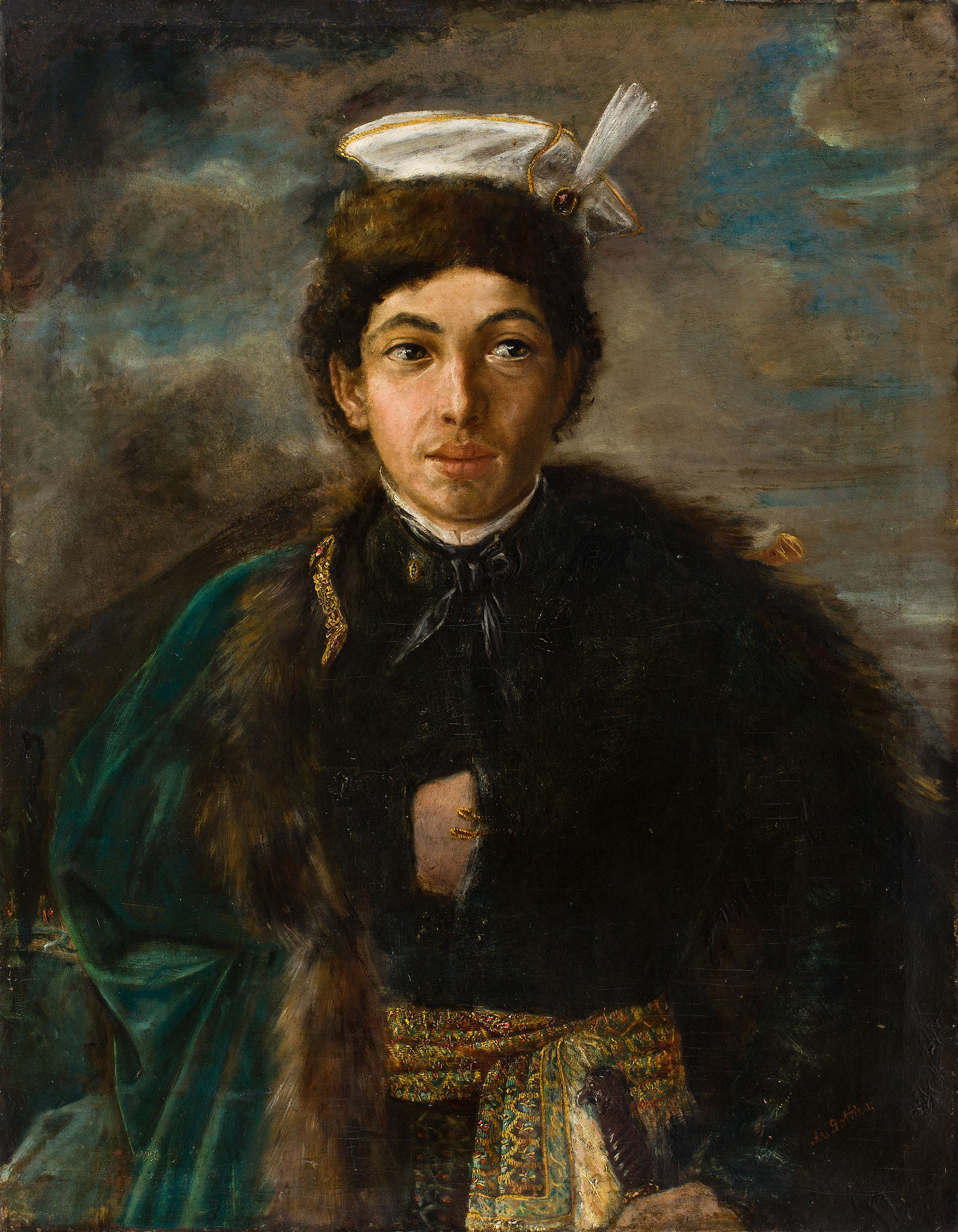 Maurycy Gottlieb, Autoportret w stroju polskiego szlachcica, 1874. Depozyt w POLIN Muzeum Historii Żydów Polskich