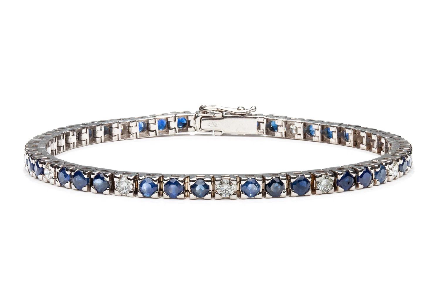 Silver 4mm Classic Tennis Bracelet with Double Security Clasp” – Exposures  International Gallery of Fine Art