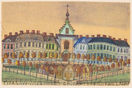 Nikifor Krynicki - Tarnów - Widok miejski