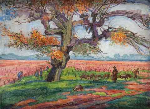 Pejzaż wiejski, Jean Peske