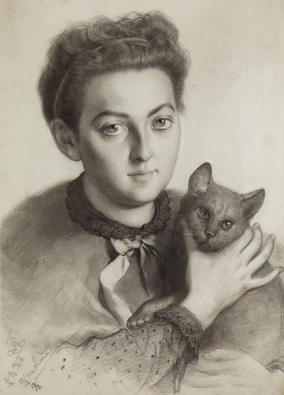 Artur Grottger - Portret narzeczonej artysty Wandy Monné