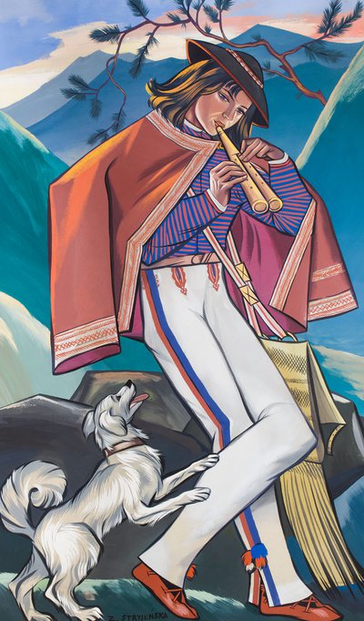 Zofia Stryjeńska - Podhalański grajek