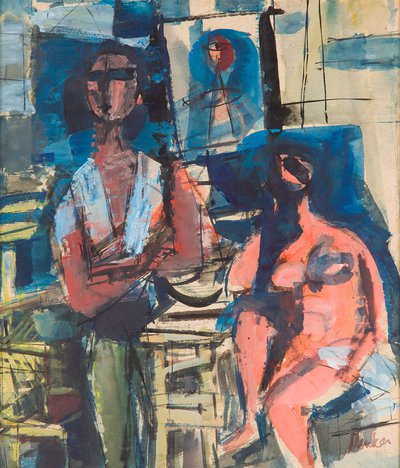 Zygmunt Józef Menkes - Artysta i jego modelka