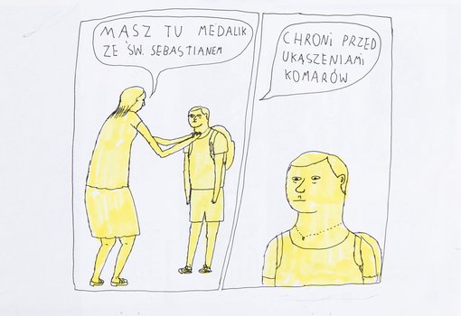 Janek Koza - "Medalik ze św. Sebastianem", komiks prasowy