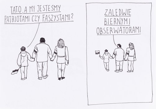 Rafał Skwierowski - "Obserwatorzy", komiks prasowy