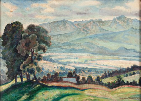 Mieczysław Filipkiewicz - Widok na Tatry z Gubałówki