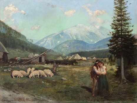 Kazimierz Bieńkowski - Zakochani na tle Tatr
