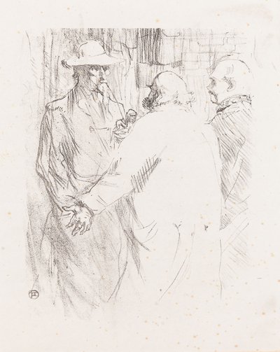 Henri de Toulouse-Lautrec - Rozmowa, ilustracja do "Au Pied du Sinai" Geroge'a Clemenceau