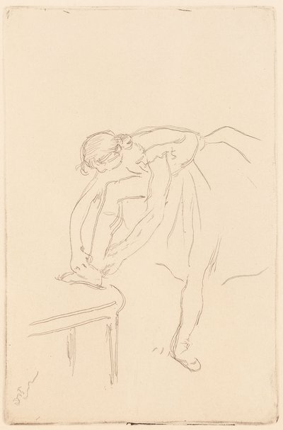 Edgar Degas - "Danseuse mettant son chausson"