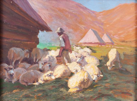Zefiryn Ćwikliński - Juhas z owcami