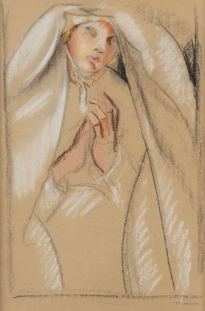 Tamara Łempicka - Portret córki artystki, studium do obrazu 'La communiante' (Pierwsza komunia)