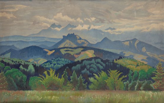 Ludwik Leszko - "Tatry i Pieniny z Hali Dzwonkówka"