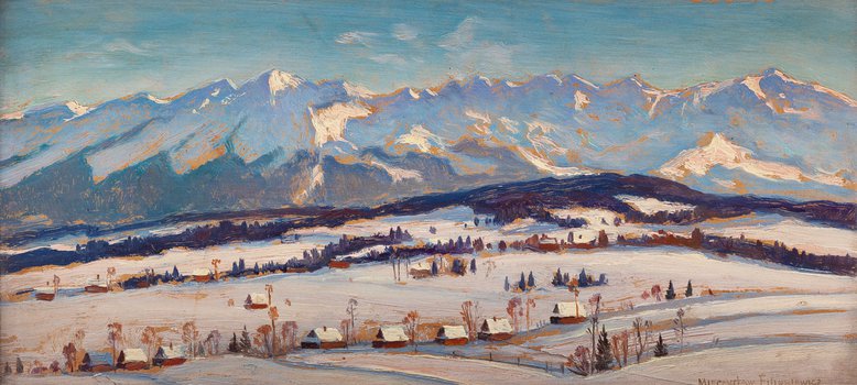 Mieczysław Filipkiewicz - Zimowa panorama Tatr Bielskich i Wysokich