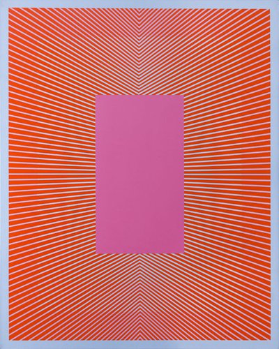 Richard Anuszkiewicz - "Converging with Deep Pink"