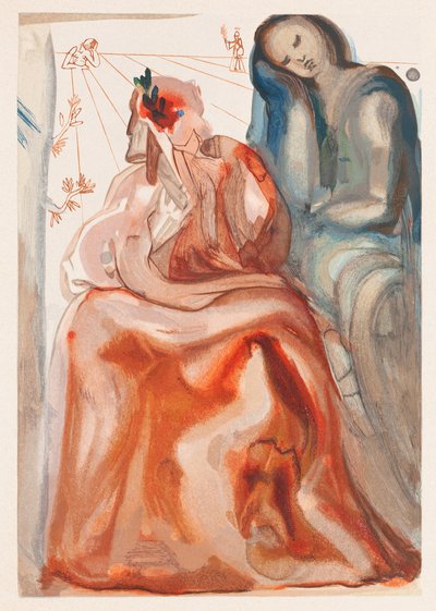Salvador Dali - Przebudzenie Dantego (Czyściec, pieśń XXXII)