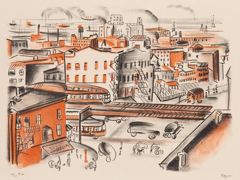 Irena Hassenberg (Reno) - 'Un Coin de la 14- eme Rue a Brooklyn' z teki New York par Reno
