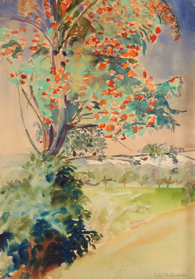 Rafał Malczewski - Pejzaż z drzewem