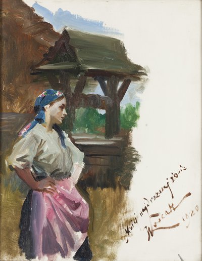 Wojciech Kossak - Przy studni