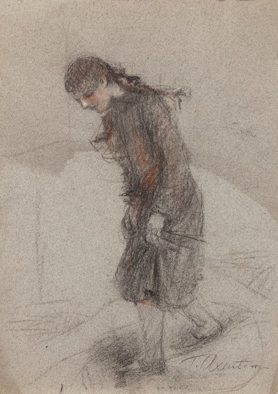 Teodor Axentowicz - Dziewczynka na drodze