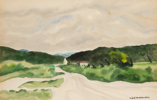 Rafał Malczewski - Pejzaż z drogą