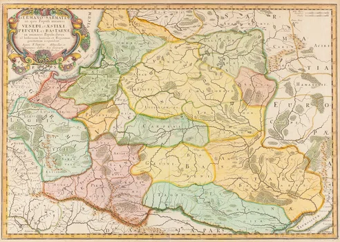 Mapa Polski (Germano-Sarmatia in qua Populi maiores Venedi et Aestiaei), Nicolas Sanson