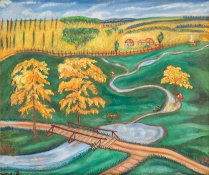 "Pejzaż polski, Wierzbiany" ("Paysage polonais, Wierzbiany"), Zofia Schomberg-Szymberska