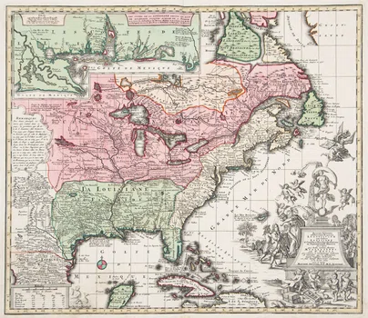 Mapa północnej Ameryki, Matthäus Seutter
