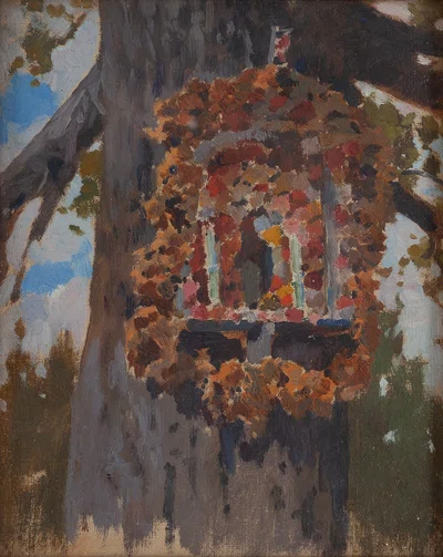 "Kapliczka na drzewie (w Ślizie)", Zdzisław Piotr Jasiński
