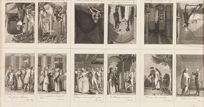 Ilustracje do powieści "Yorick's empfindsame Reise" Laurence'a Sterne'a (12 grafik), Daniel Chodowiecki