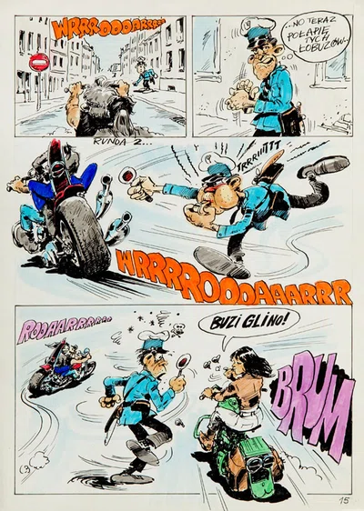 "Harley story", plansza nr 15, Witold Parzydło