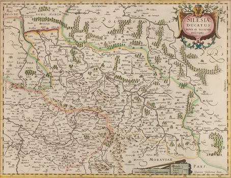 Mapa Śląska (Silesia Ducatus nova et accurata descriptio), Joannes Janssonius