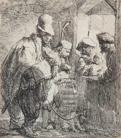 "Wędrowni muzykanci", Rembrandt van Rijn