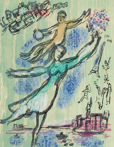 "Répit" z cyklu "Poèmes", Marc Chagall