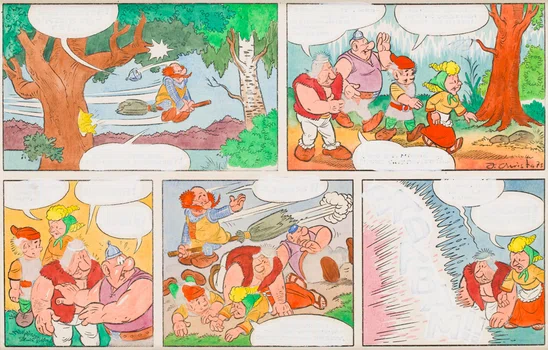 "Kajko i Kokosz. Szkoła latania", plansza i blaudruk nr 15A, Janusz Christa
