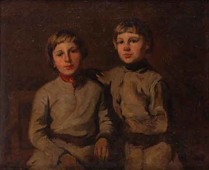 "Portret Józefa i Romana Michałowskich, bratanków artysty", Piotr Michałowski