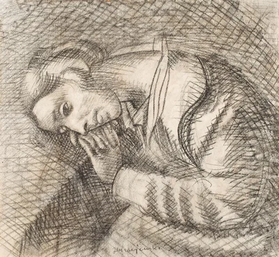 Portret żony (recto) / Szkic portretu kobiety - Wandy Wolffowej-Łaszczukowej (verso), Jacek Mierzejewski