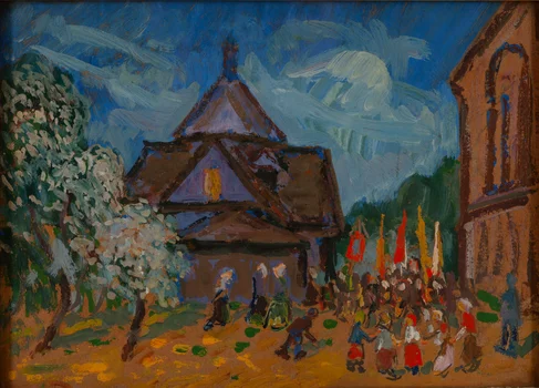 "Procesja wielkanocna", Emil Krcha