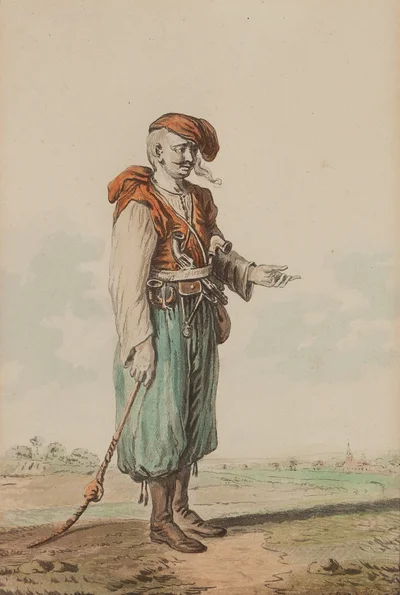 Kozak, według rysunku Norblina, Philibert Louis Debucourt