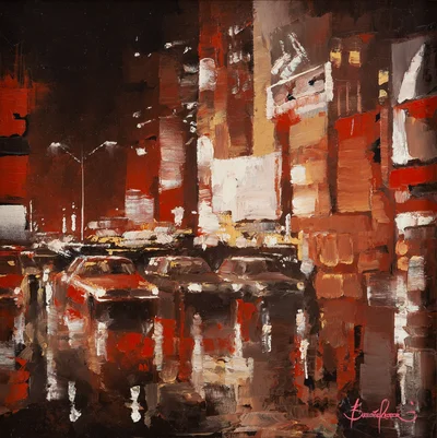 "Red rainy city", Bartłomiej Koter