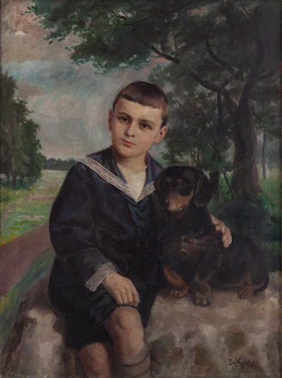 Chłopiec z jamnikiem, Jan Bąkowski
