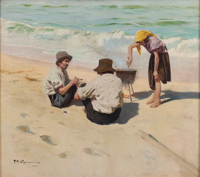 Sjesta na plaży, Feliks Michał Wygrzywalski