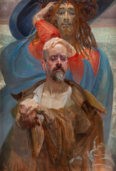 Autoportret z Ezechielem, Jacek Malczewski