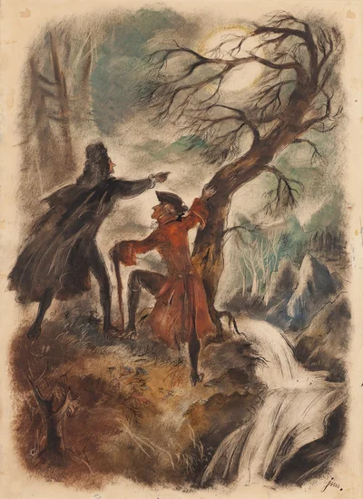 Ilustracja do powieści "Dziadek do orzechów", Jan Marcin Szancer