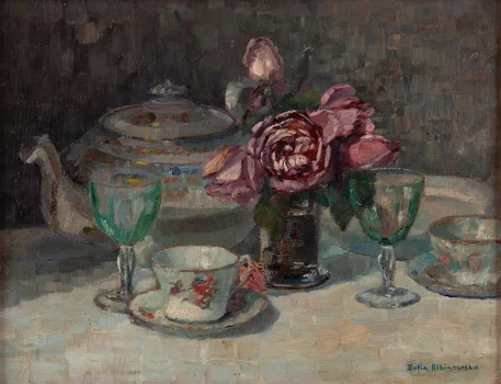 Martwa natura z zastawą, Zofia Albinowska