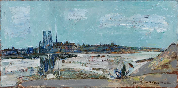 "Zamarznięta Loara w Orleanie", Joseph Pressmane
