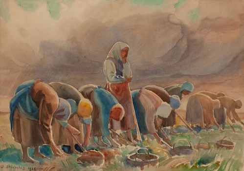 "Kopanie buraków" ("Kopanie ziemniaków"), Władysław Skoczylas