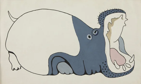Hipopotam, ilustracja do "Zasypianki", Krystyna Witkowska
