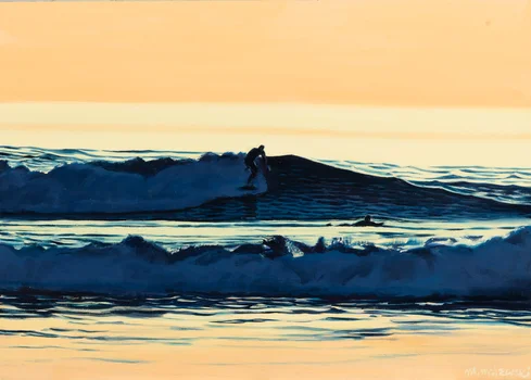 "Surfin' through the golden hour", Maciej Majewski