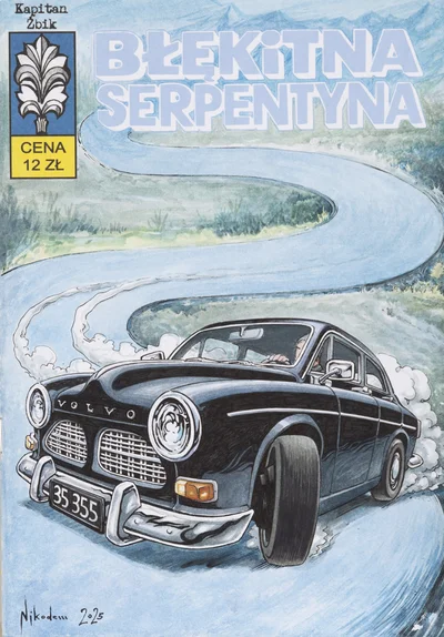 "Kapitan Żbik. Błękitna serpentyna", okładka, Nikodem Cabała