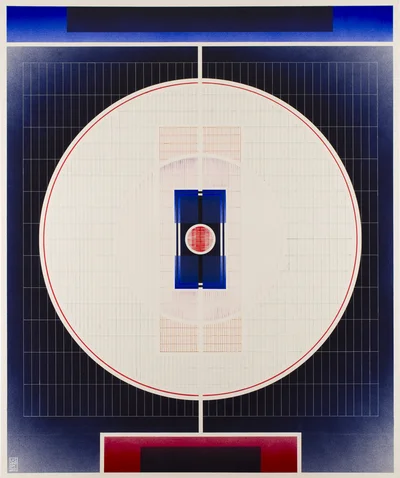 "The grid outside and inside the circle - tribute to Agnes Martin", Lu Svensson